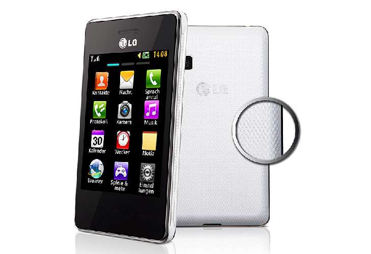 LG T385 weiß schwarz