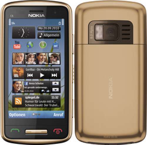 Nokia C6-01 golden satin