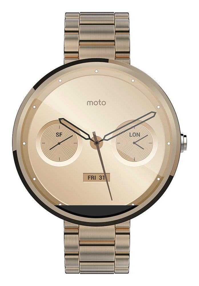 _Moto 360 Smartwatch 1. Generation Metal Edition Light Gold-Finish Metalband